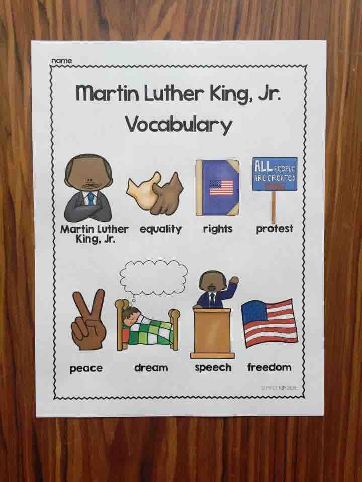 Martin Luther King activity