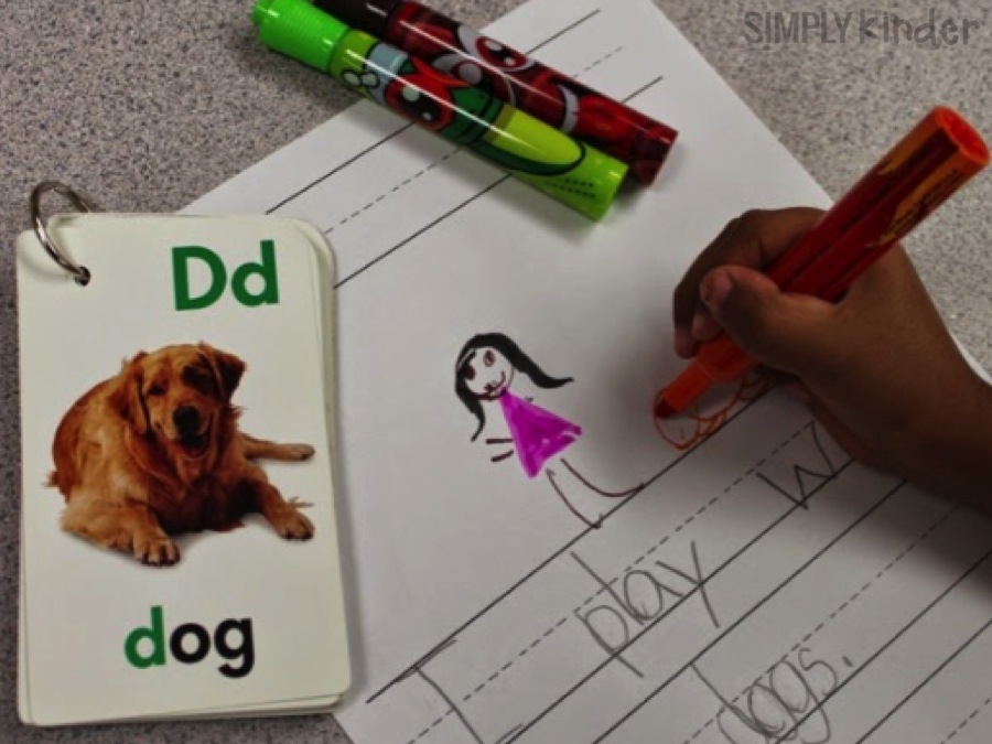 Use old flashcards to inspire writing in your writing center!