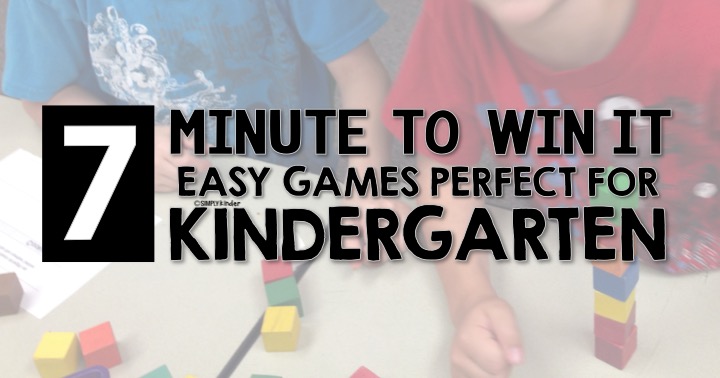 7 Easy Minute To Win It Games for Kinder