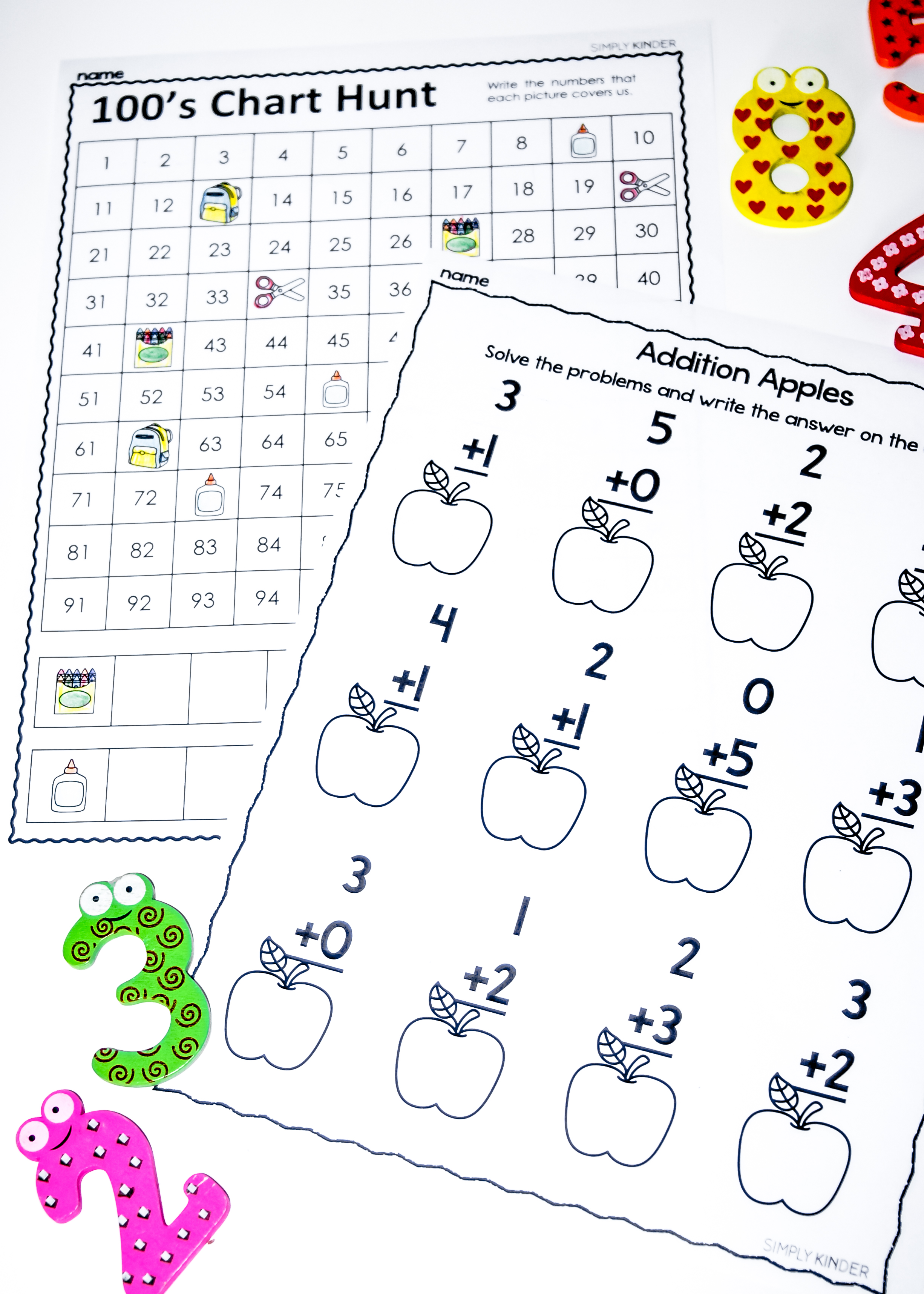 Free Addition Kindergarten Printables and Centers