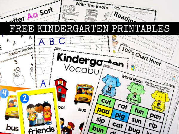 Free Kindergarten Activities and Worksheets - Simply Kinder