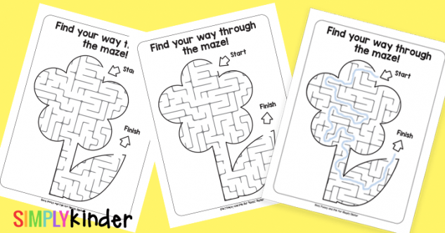 Printable Flower Mazes - Simply Kinder