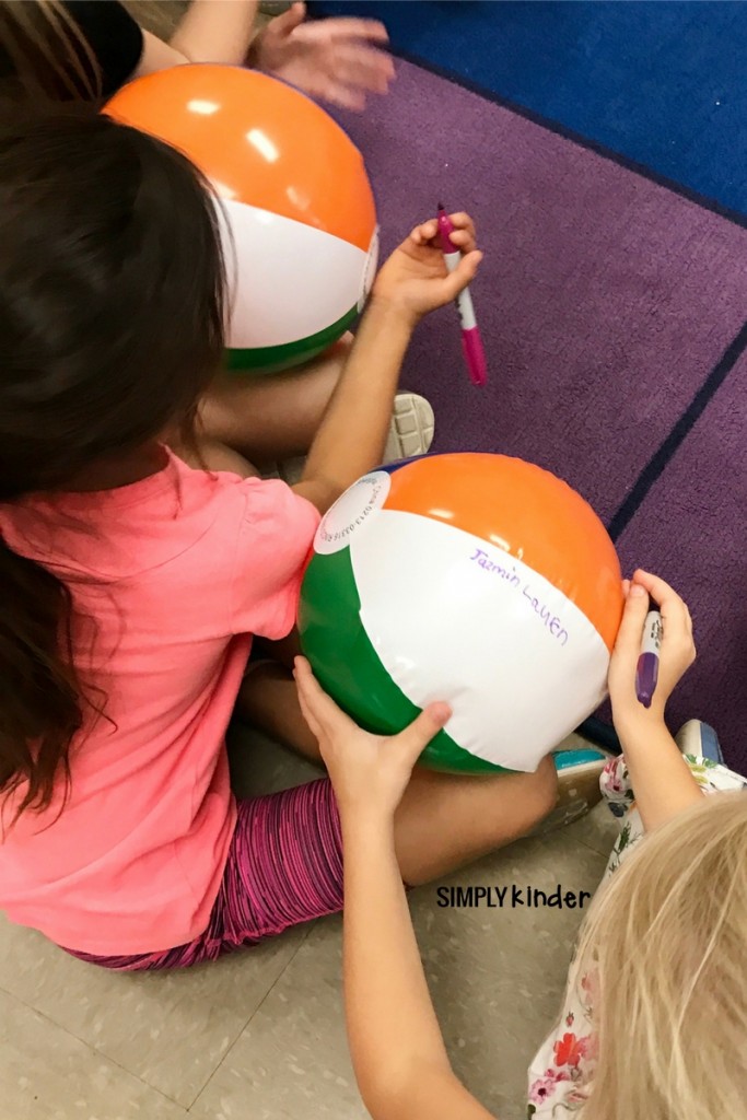 Use this Autograph Beach Ball to make a great keepsake for your students. Download the free flyer to get your class to bring in beach balls. 