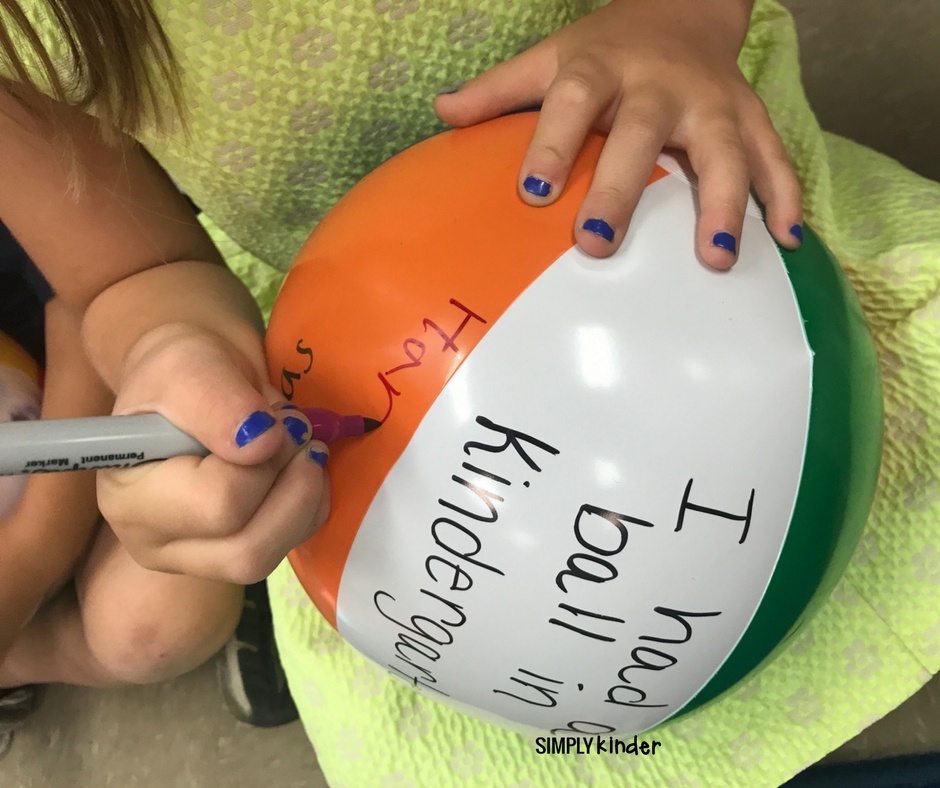 Use this Autograph Beach Ball to make a great keepsake for your students. Download the free flyer to get your class to bring in beach balls. 
