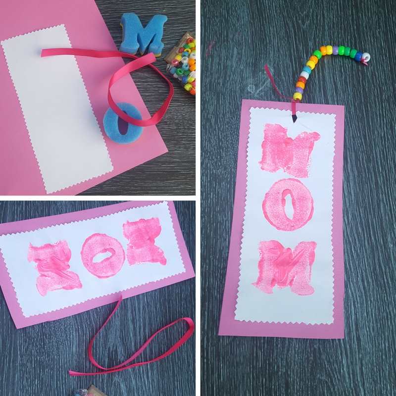easy mother's day bookmark gifts painting names