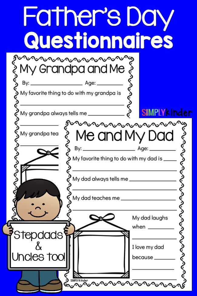 Father's Day Questionnaires, Father's Day