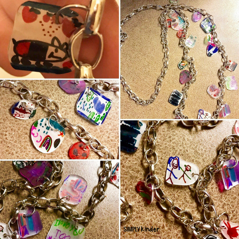 Student drawn necklaces are such a cute end of the year keepsake!