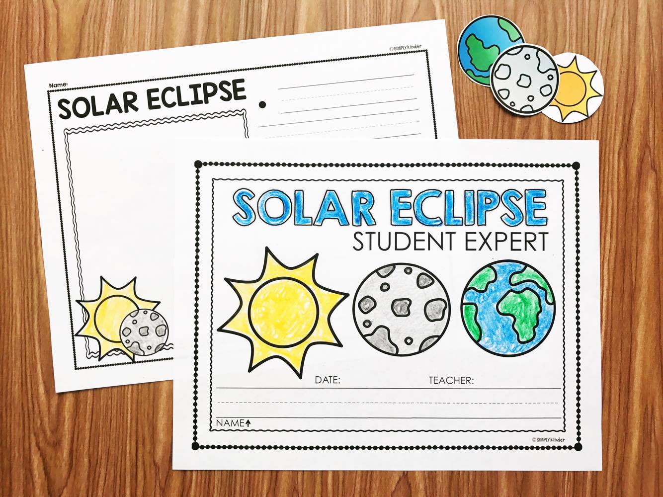 Eclipse Activities for Kindergarten. 