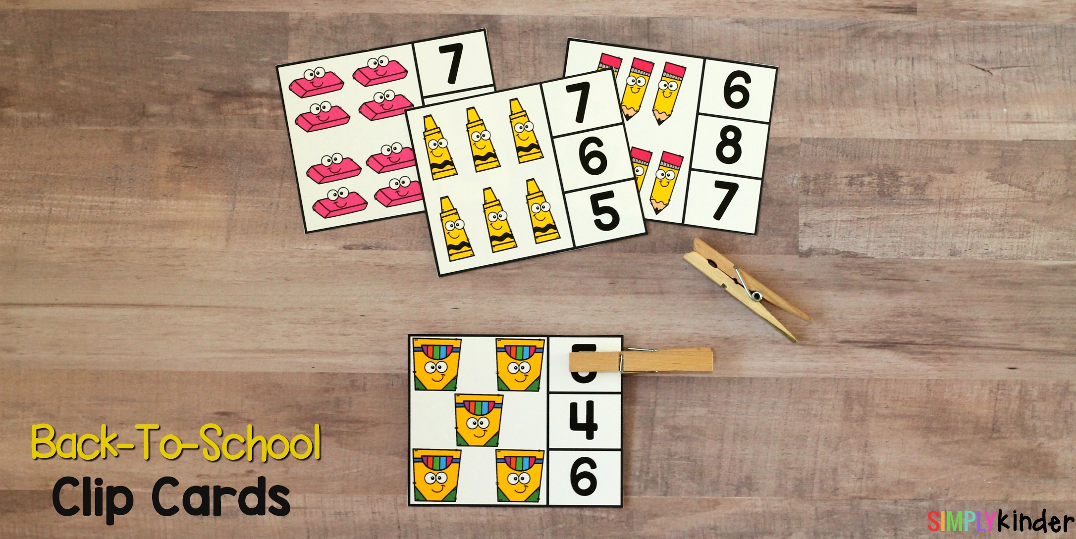 Back-To-School Counting Clip Cards