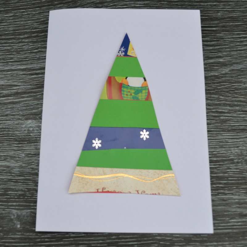 simply kinder recycled christmas card step 4