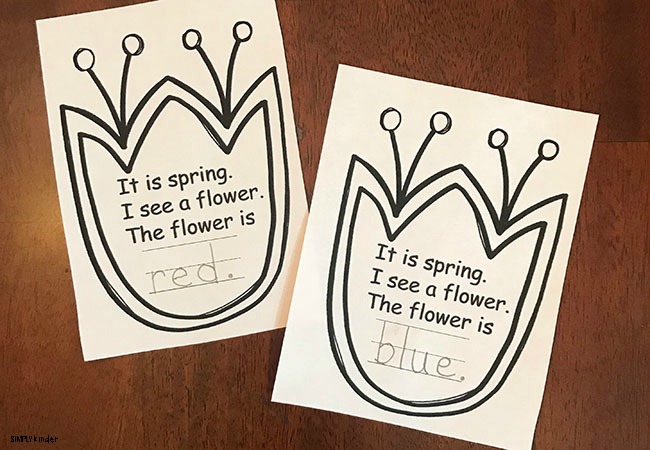 spring flowers writing activity