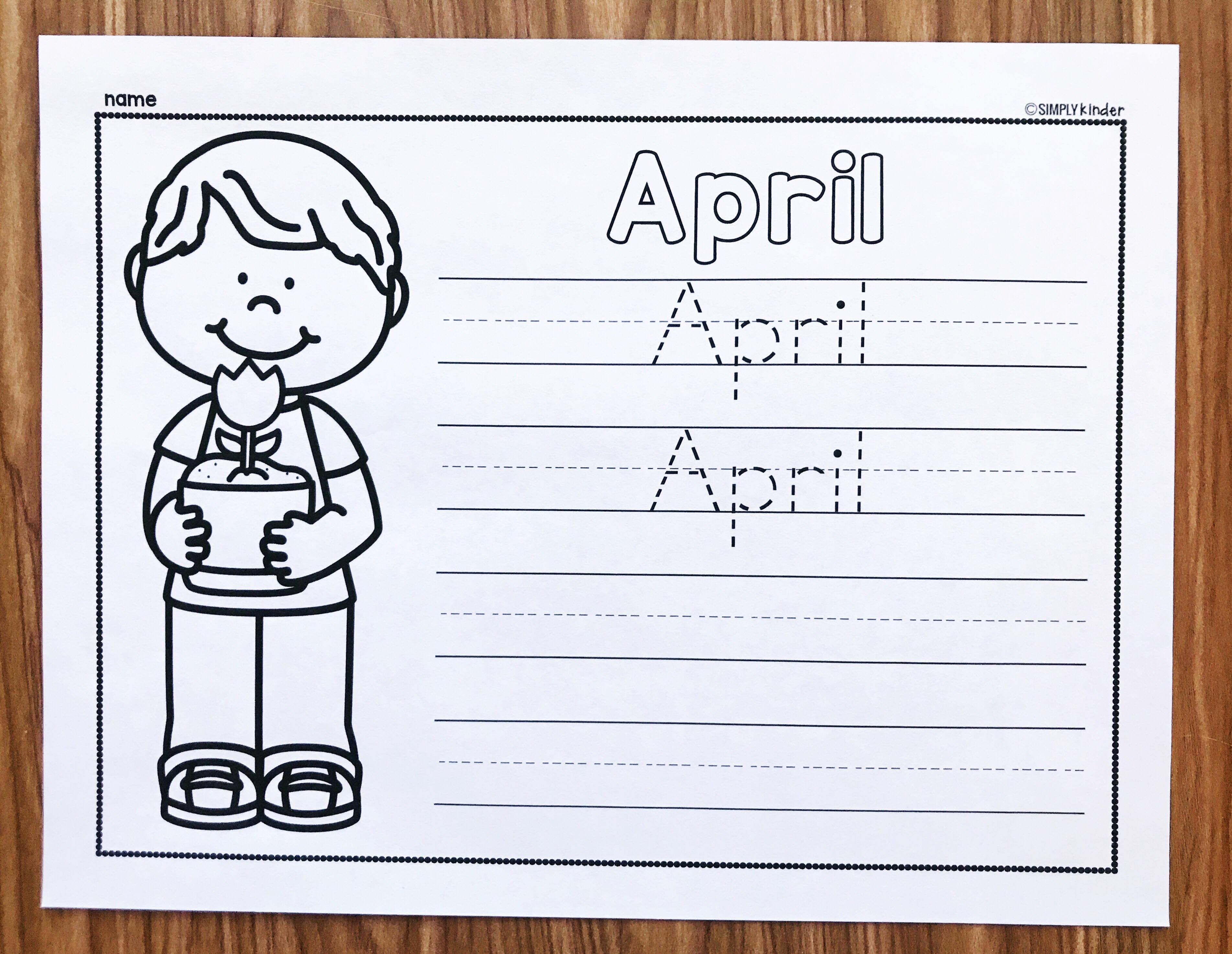 Teach your students to write the word March with these free April Writing Printables from Simply Kinder. Perfect for kindergarten and first grade students. 