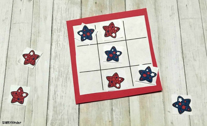 red, white, and blue printable game