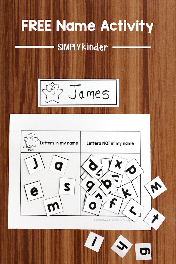 Sorting Game To Help Kinders Learn Their Names (Free Printable)