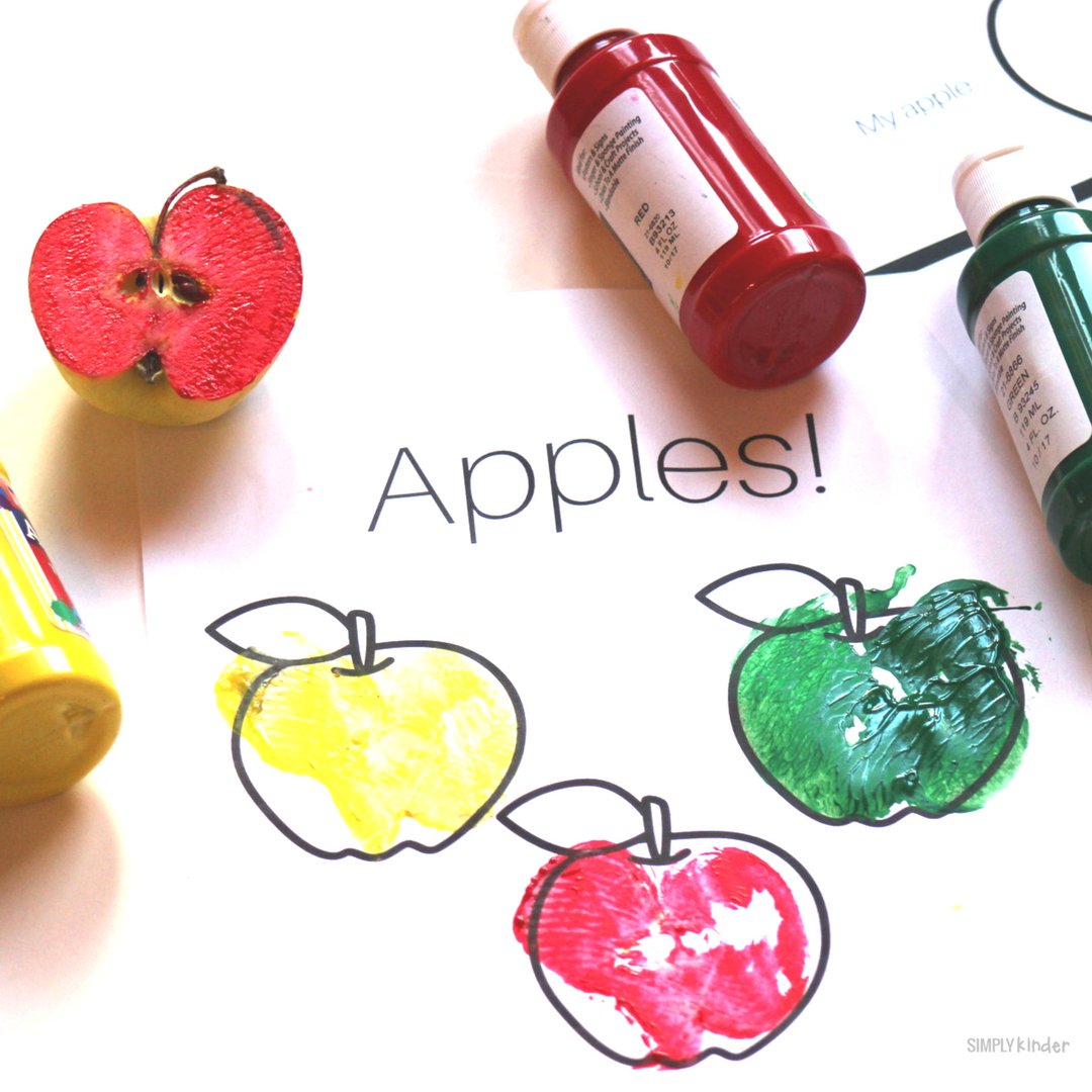free printable apple print book project