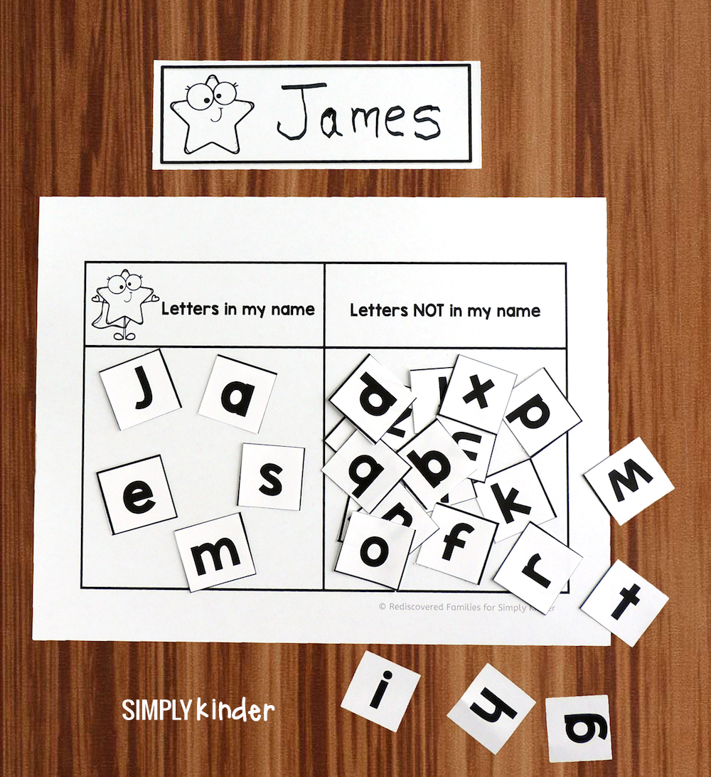 Sorting Game To Help Kinders Learn Their Names (Free Printable)