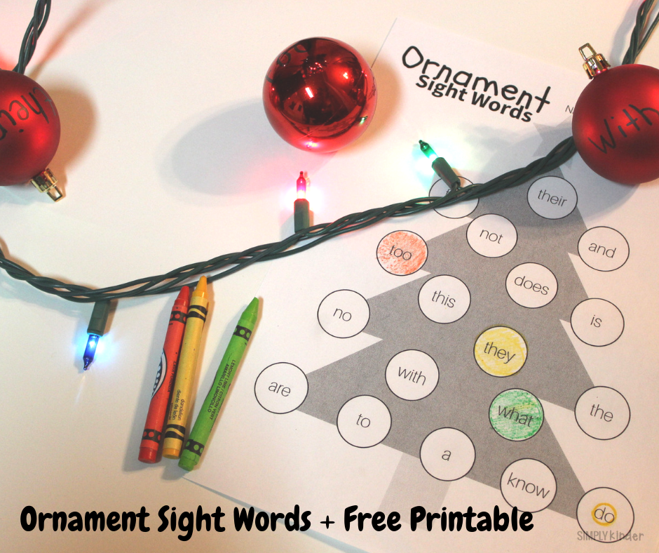 ornament sight words