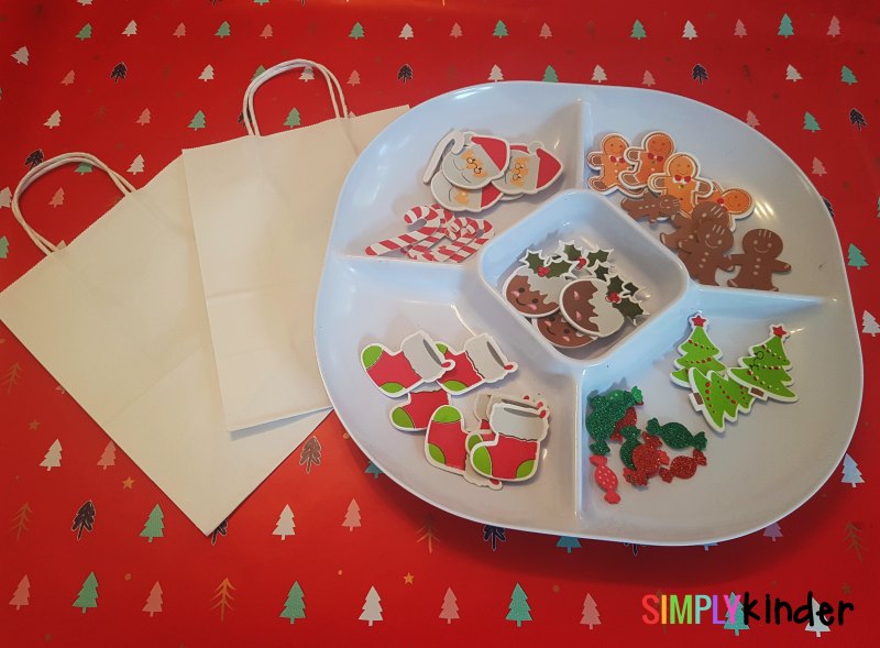 easy sticker gift bags for christmas set up 1