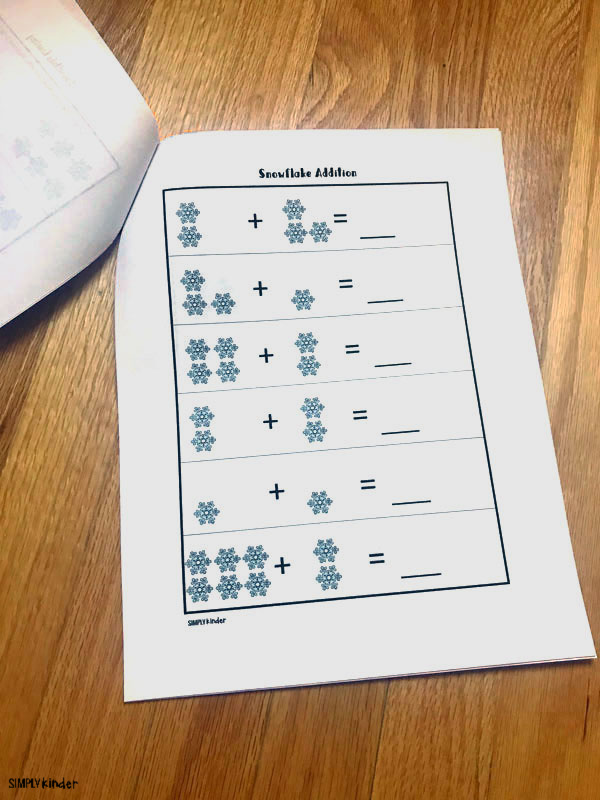 snowflake printable winter math pack 
