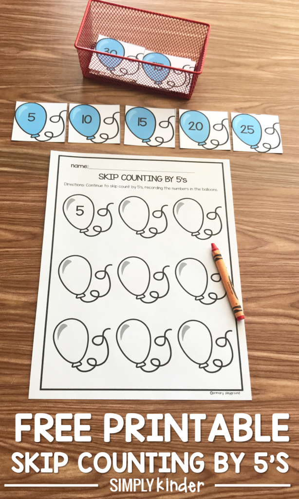 free printable skip counting by 5's