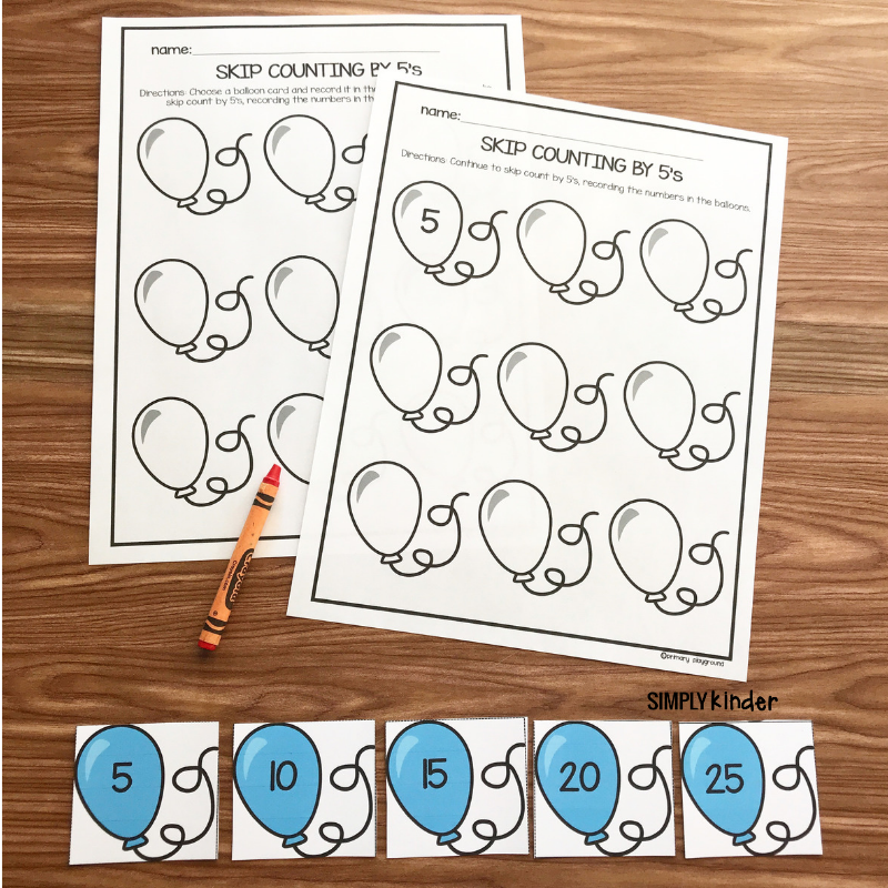free printable skip counting by 5's 