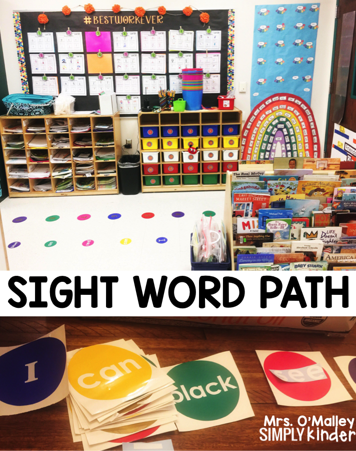 Create a sight word path for your students to walk and read. 