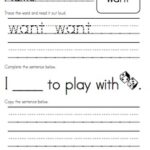 Sight Word Practice Printables - Simply Kinder