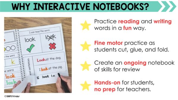 Sight Word Interactive Notebook - Fry 51-100 - Simply Kinder