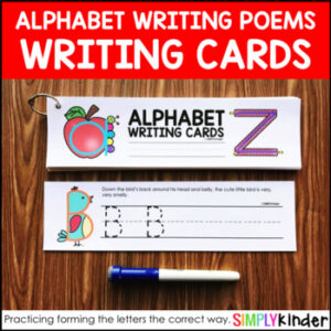 Alphabet Writing Poems Cards