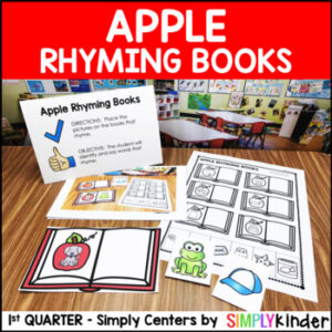 Apple Rhyming Center - Kindergarten Center - Simply Centers