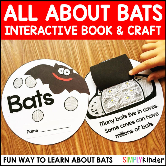 Bats Kindergarten Interactive Book - Simply Kinder