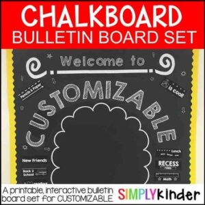 Chalkboard Bulletin Board - Customizable Back to School Bulletin Board