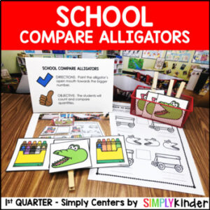 Comparing Alligators - Back to School Math Center