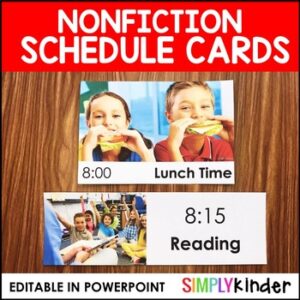 Daily Schedule Cards with Real Photos & Editable