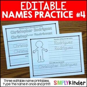 Editable Names #4 - First and Last Name Practice