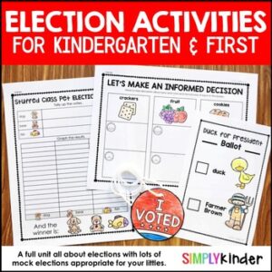 Election Activities For Kindergarten - Election Day