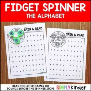 Fidget Spinner Activities - Alphabet