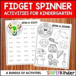Fidget Spinner Activities for Kindergarten