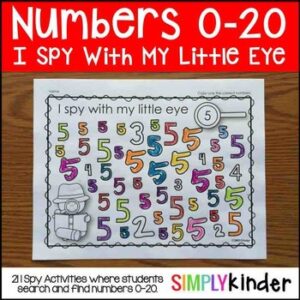 I Spy Numbers 0-20