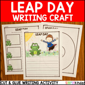 Leap Year 2024 Writing Craft Activity, Leap Day Cut and Glue Writing