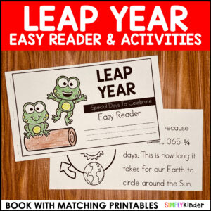 Leap Year 2024, Leap Day Reading Activities for Kindergarten and First Grade