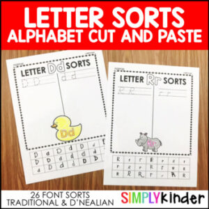 Letter Sorts - Alphabet Cut and Paste