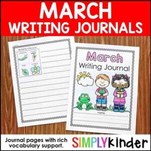 March Writing Journals