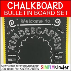 Meet the Teacher -Chalkboard Bulletin Board -kindergarten - First day of school