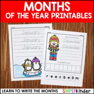 Months of the Year Printables