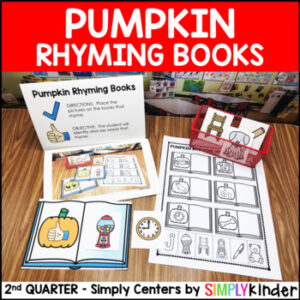 Pumpkin Rhyming Books - Kindergarten Center - Simply Centers