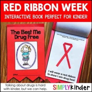 Red Ribbon Week Book for Kindergarten, First Grade, and Preschool