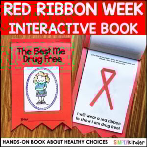 Red Ribbon Week Book for Kindergarten, First Grade, and Preschool