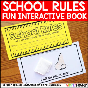 Classroom Rules & Expectations Book, School Rules Activity for Back to School