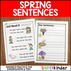 Spring Sentence Activities